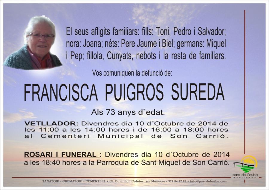 FRANCISCA PUIGROS SUREDA
