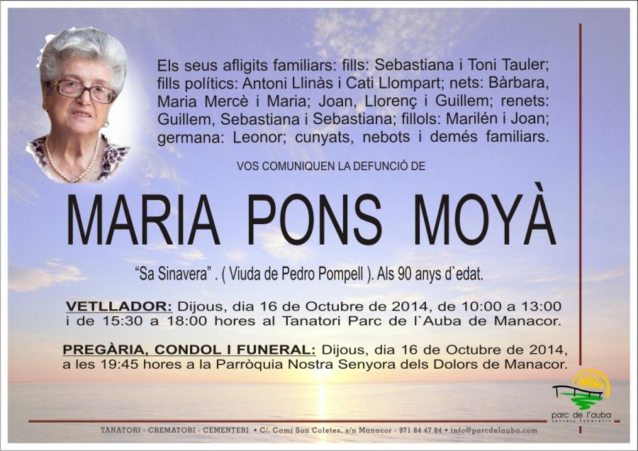 MARIA PONS MOYÀ