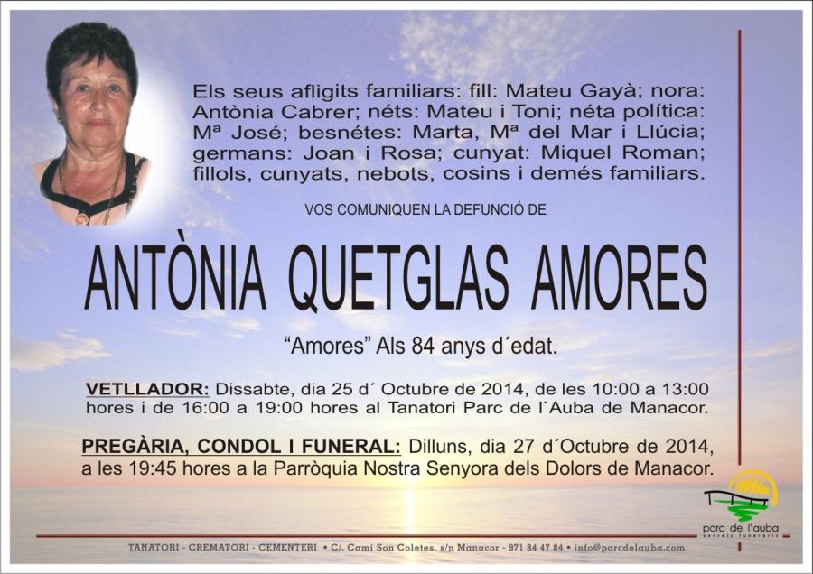 ANTÃ'NIA QUETGLAS AMORES