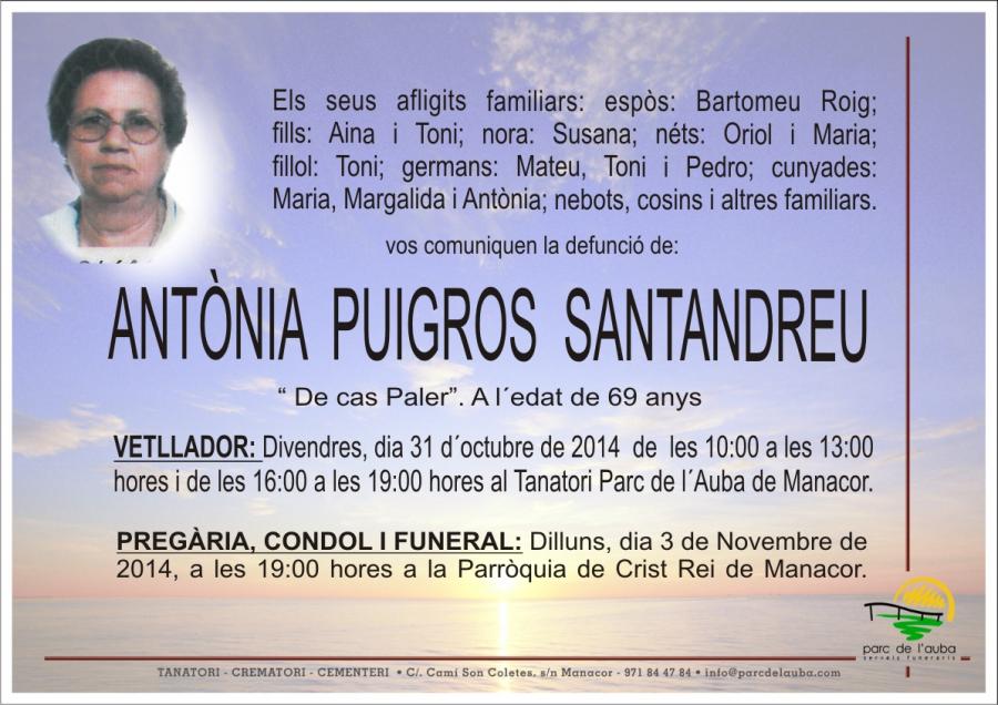 ANTÃ'NIA PUIGROS SANTANDREU