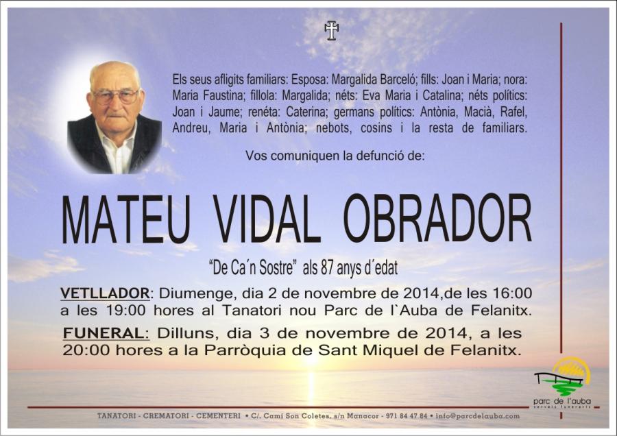 MATEU VIDAL  OBRADOR