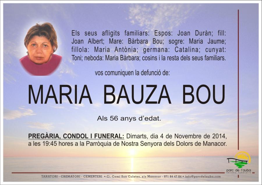 MARIA BAUZA  BOU