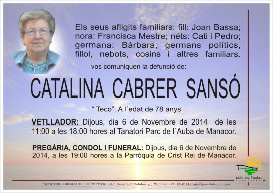 CATALINA CABRER SANSÓ