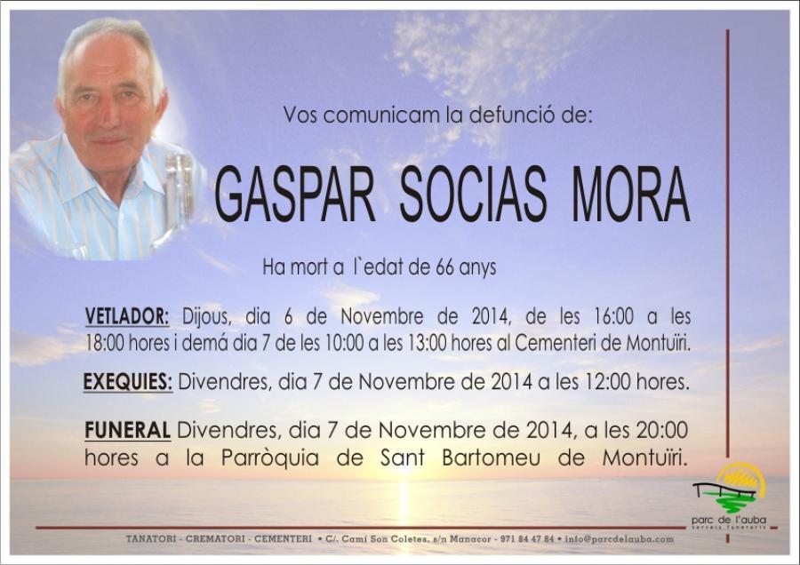 GASPAR SOCIAS MORA