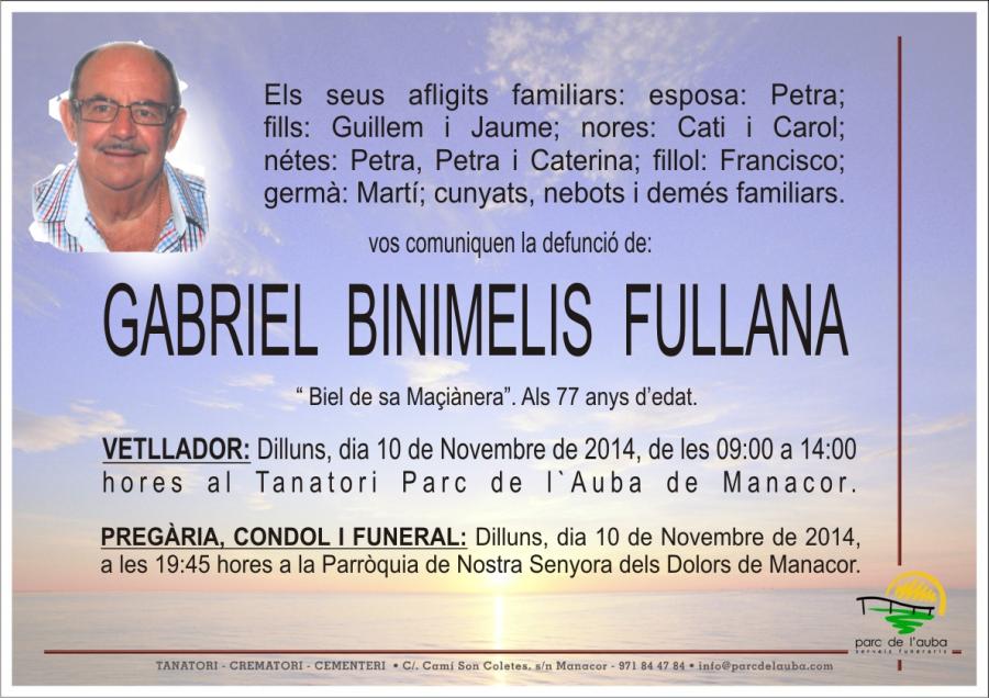 GABRIEL BINIMELIS FULLANA