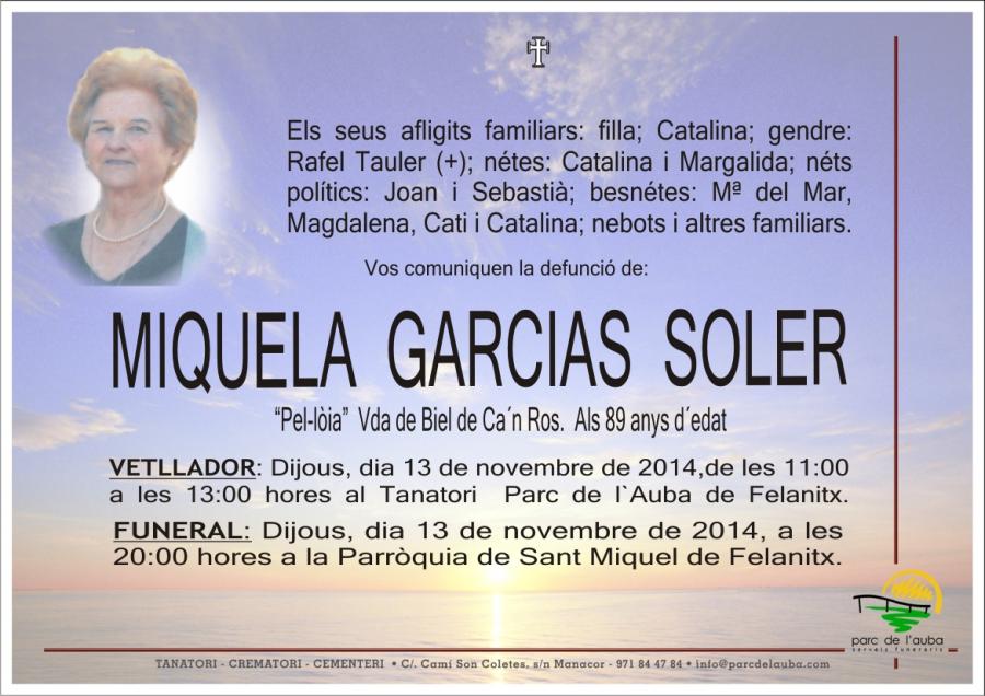 MIQUELA GARCIAS SOLER