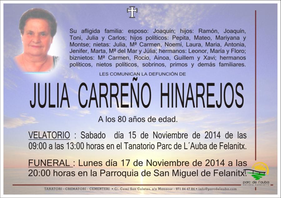 JULIA CARREÑO HINAREJOS