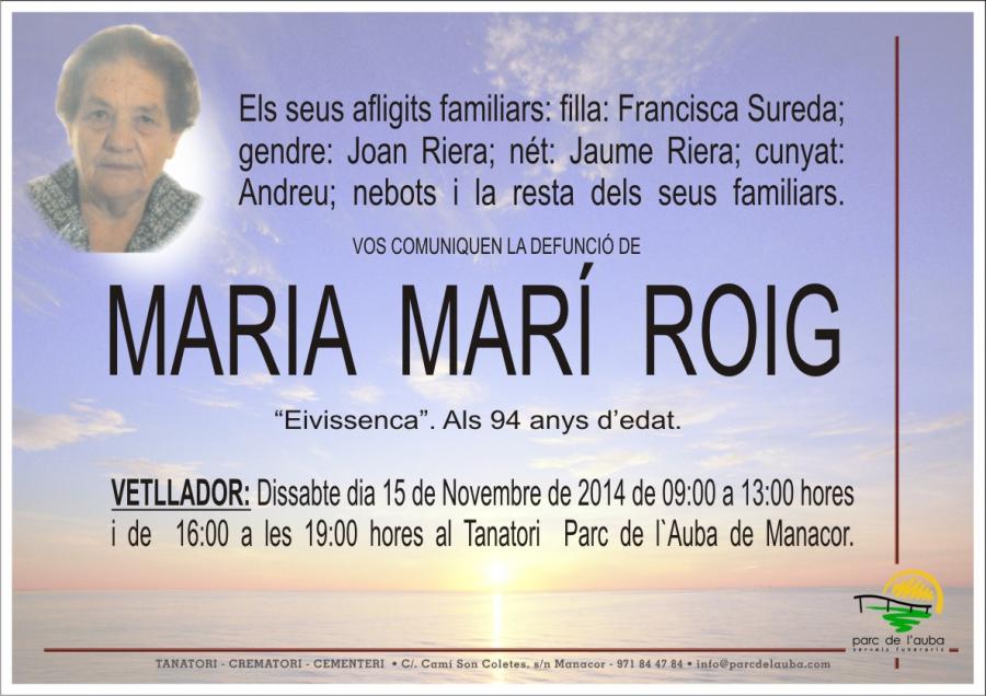 MARIA MARÍ ROIG