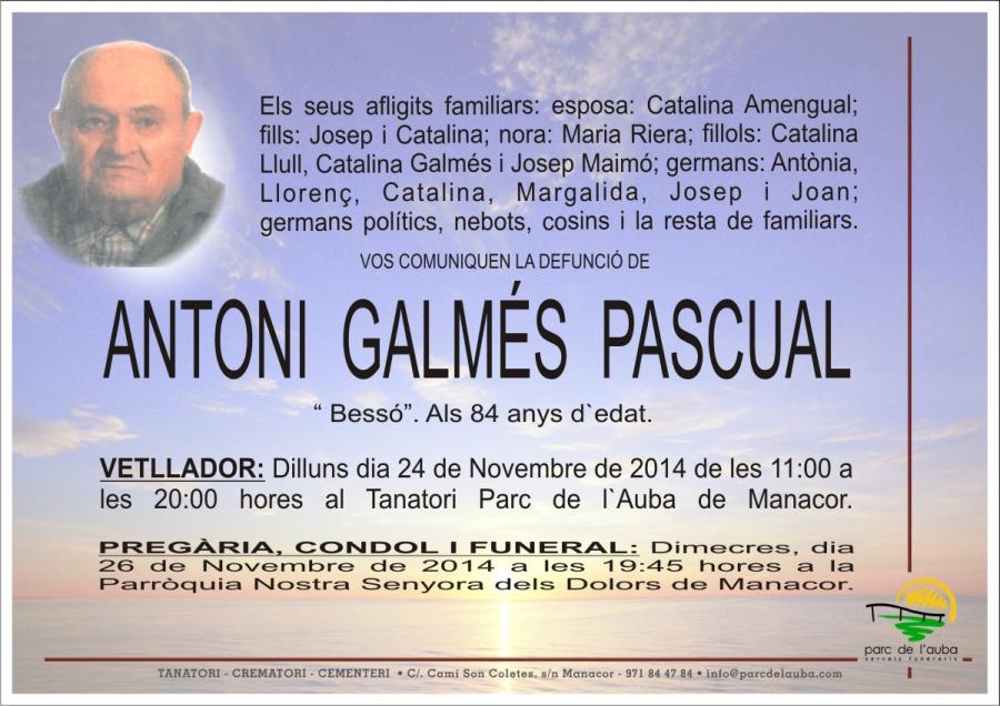 ANTONI GALMÉS PASCUAL