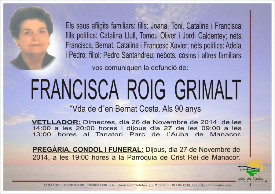 FRANCISCA ROIG GRIMALT
