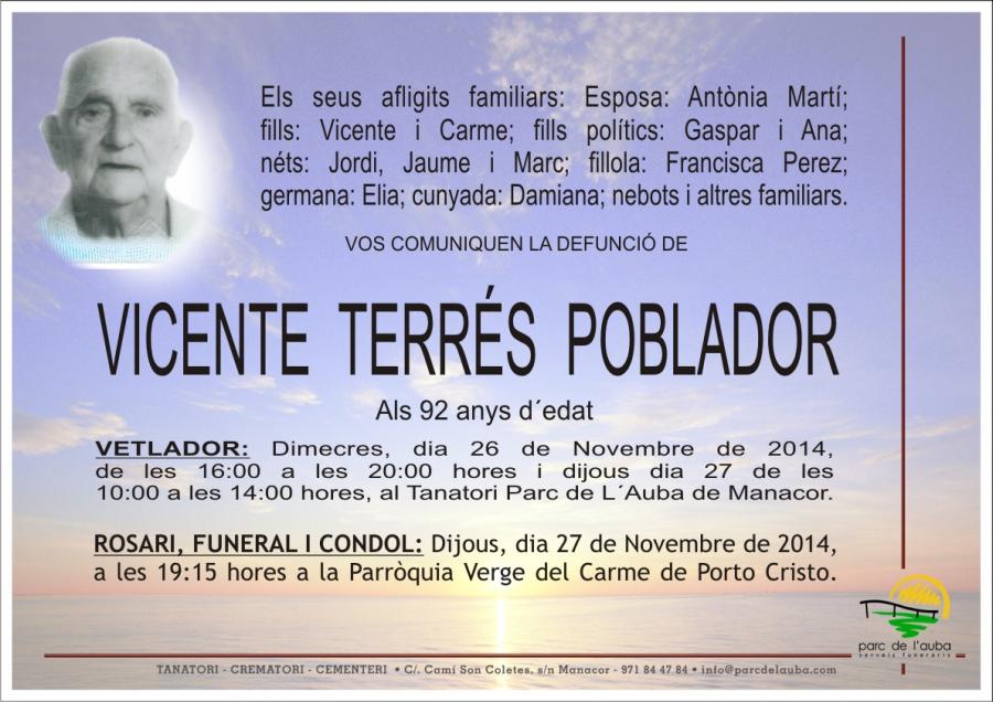 VICENTE TÉRRES POBLADOR