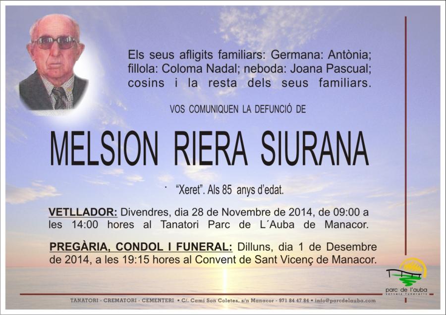 MELSION RIERA SIURANA