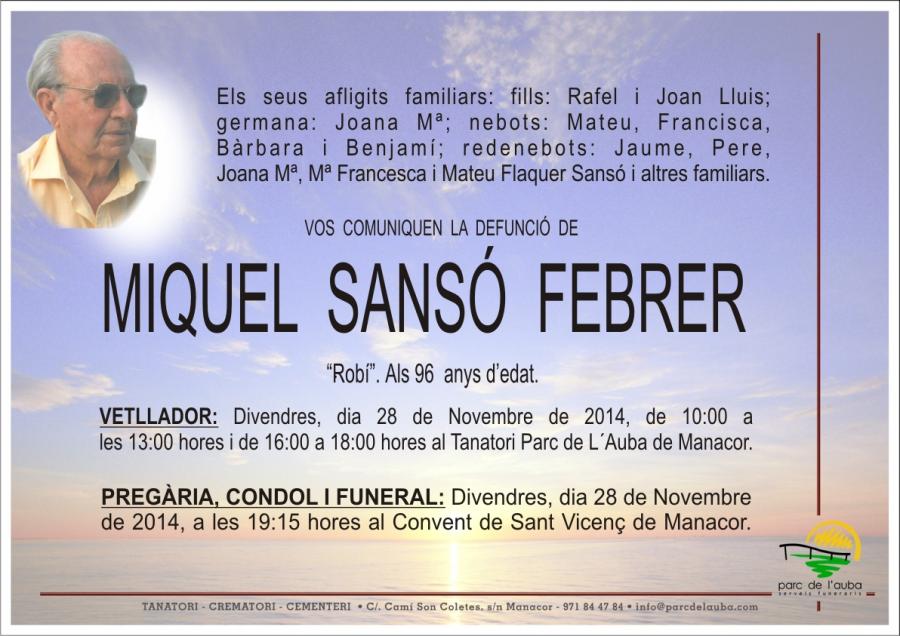 MIQUEL SANSÓ FEBRER