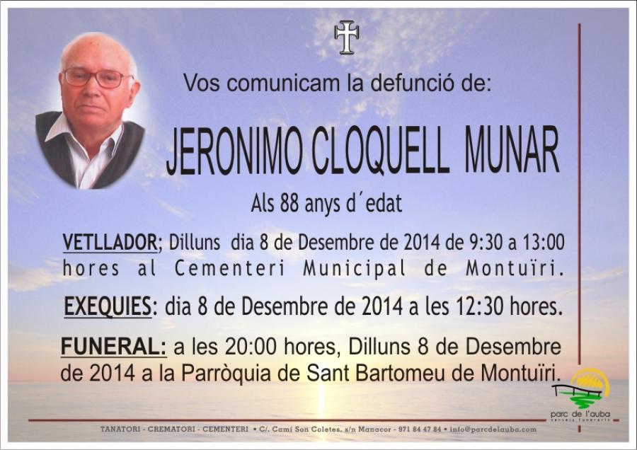 JERONIMO CLOQUELL MUNAR