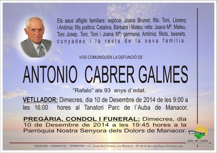 ANTONIO CABRER GALMES