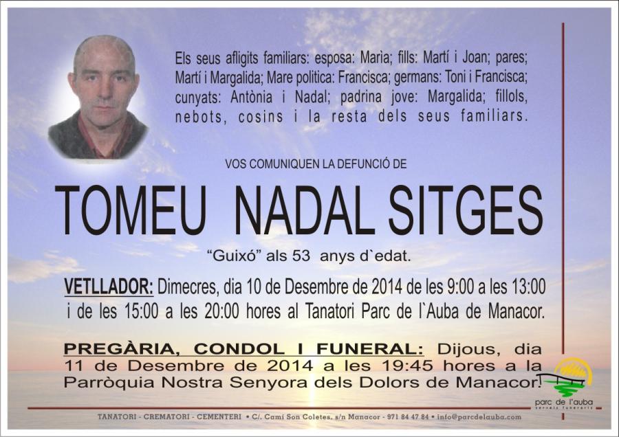 TOMEU NADAL SITGES