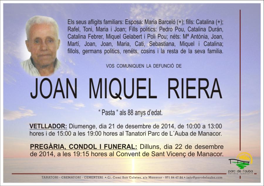 JOAN MIQUEL RIERA