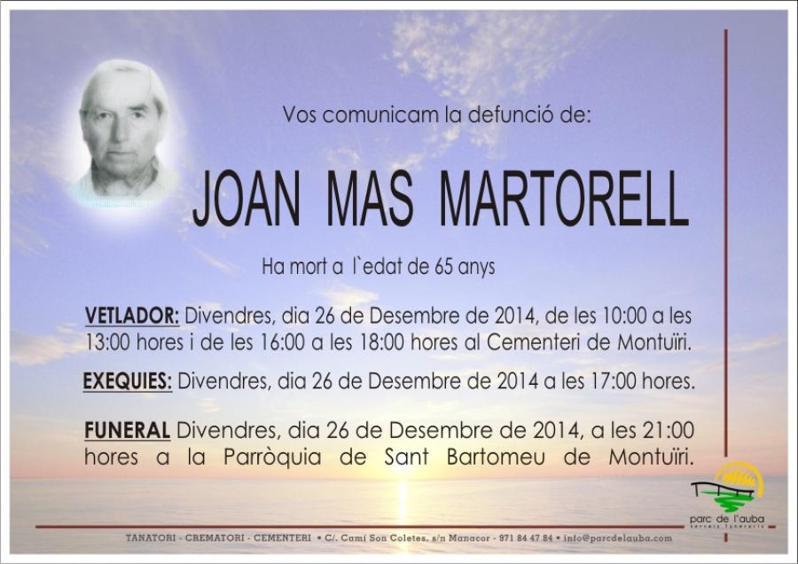 JOAN MAS MARTORELL