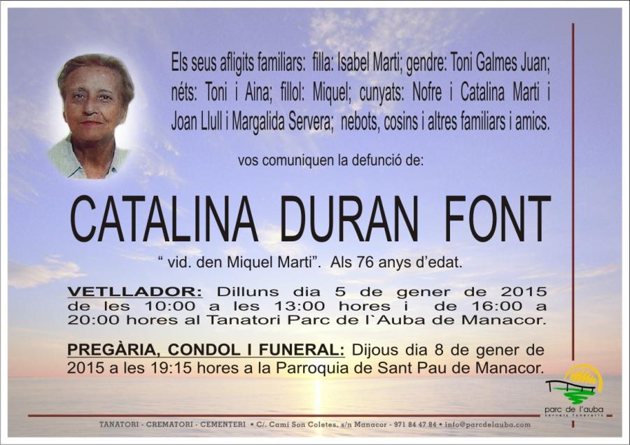 CATALINA DURAN FONT