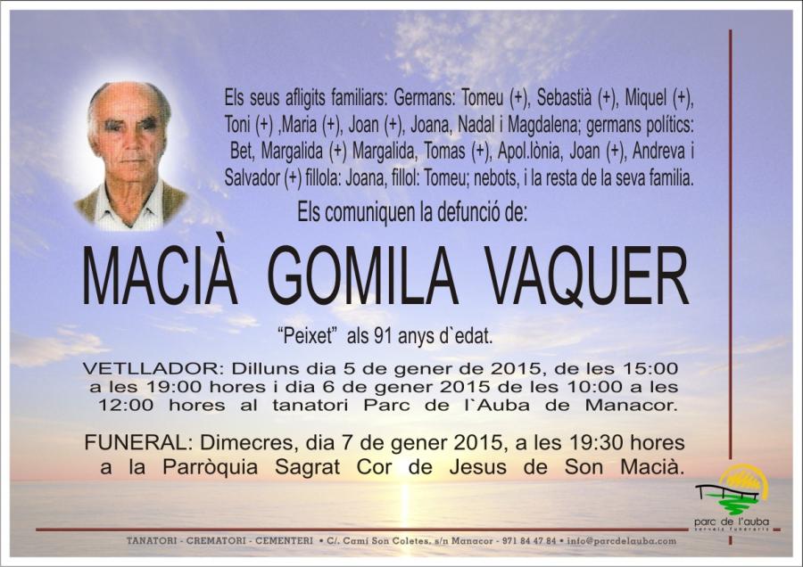 MACIÀ GOMILA VAQUER