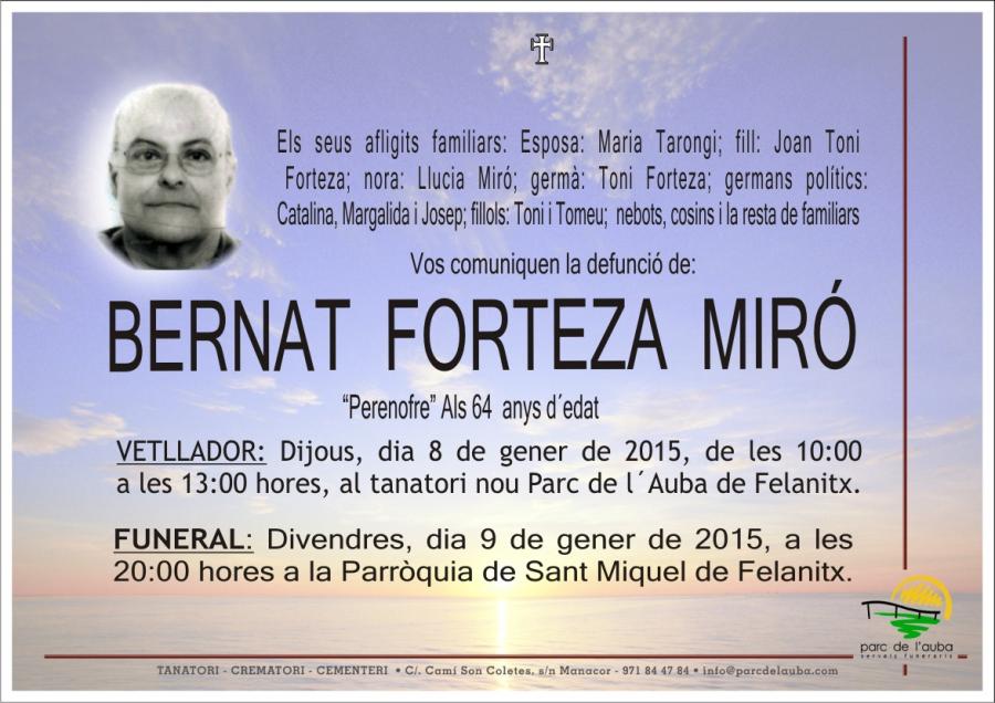 BERNARDO FORTEZA MIRÓ