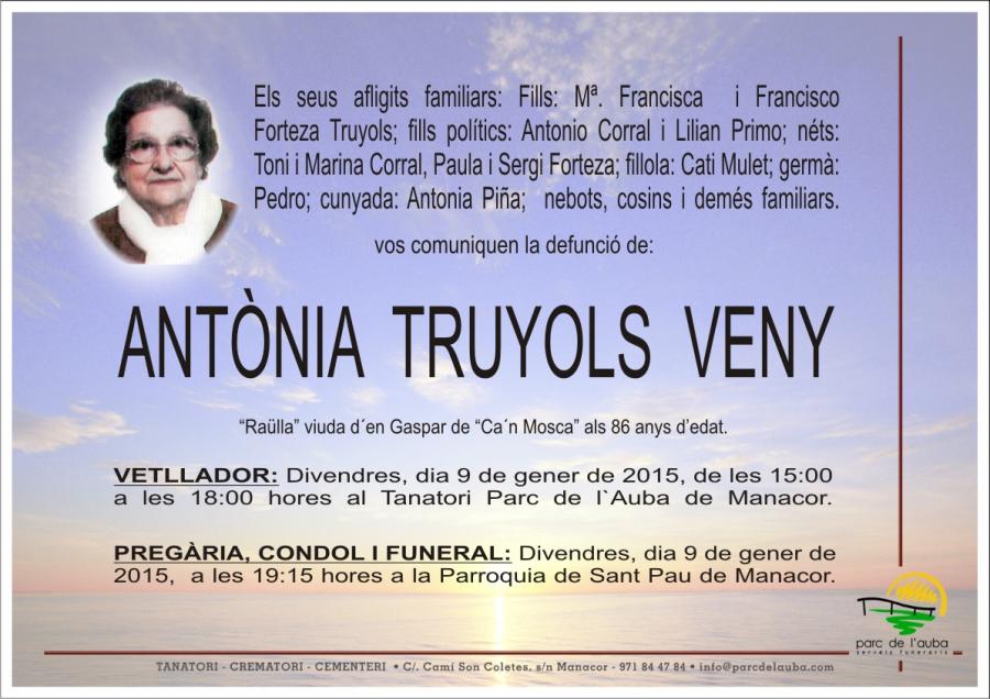 ANTÃ'NIA  TRUYOLS  VENY