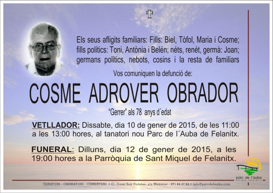 COSME ADROVER  OBRADOR