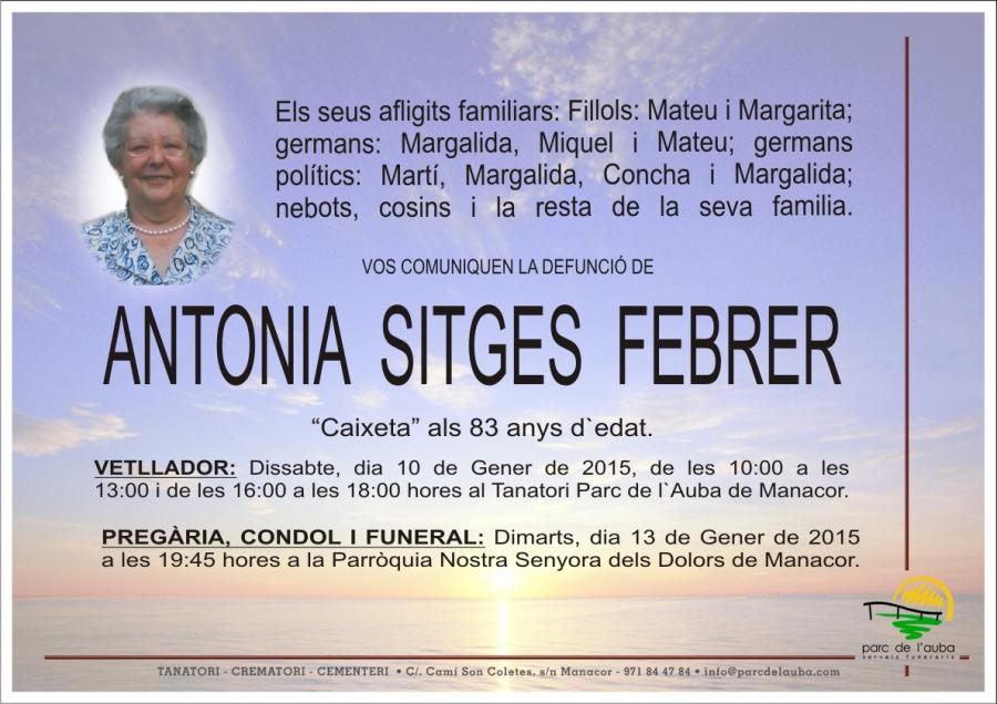 ANTÃ'NIA  SITGES  FEBRER