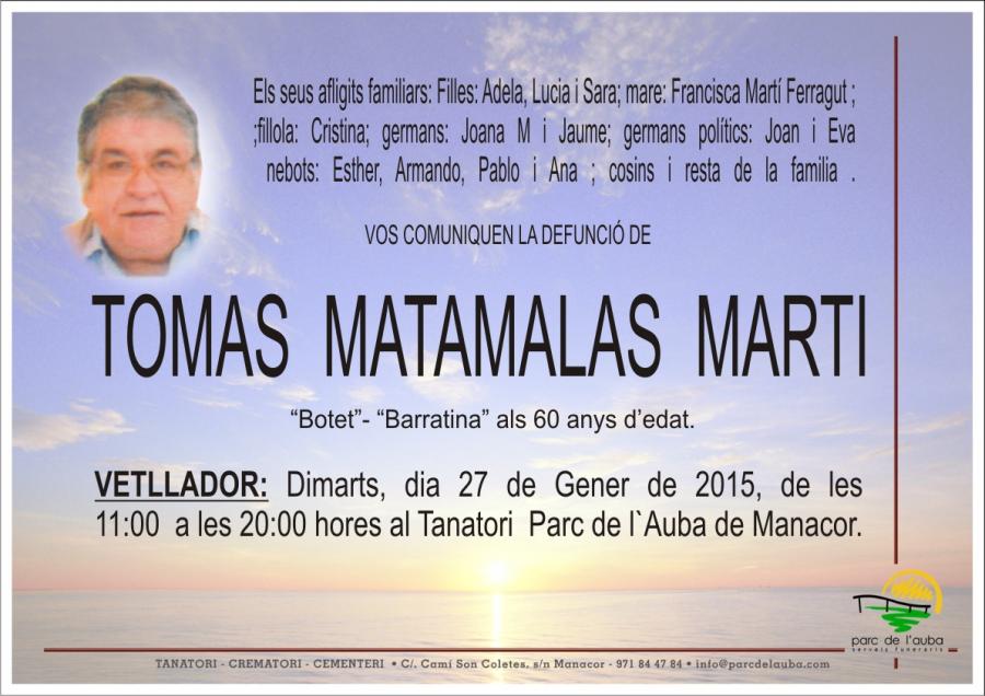 TOMAS MATAMALAS MARTI