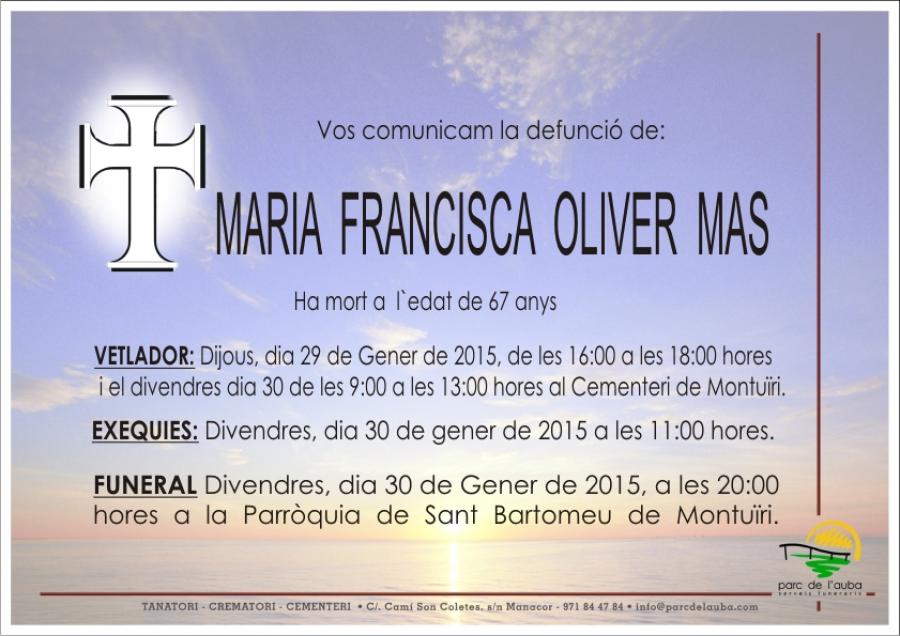 MARIA FRANCISCA OLIVER MAS
