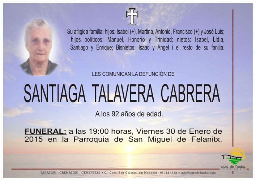 SANTIAGA TALAVERA CABRERA