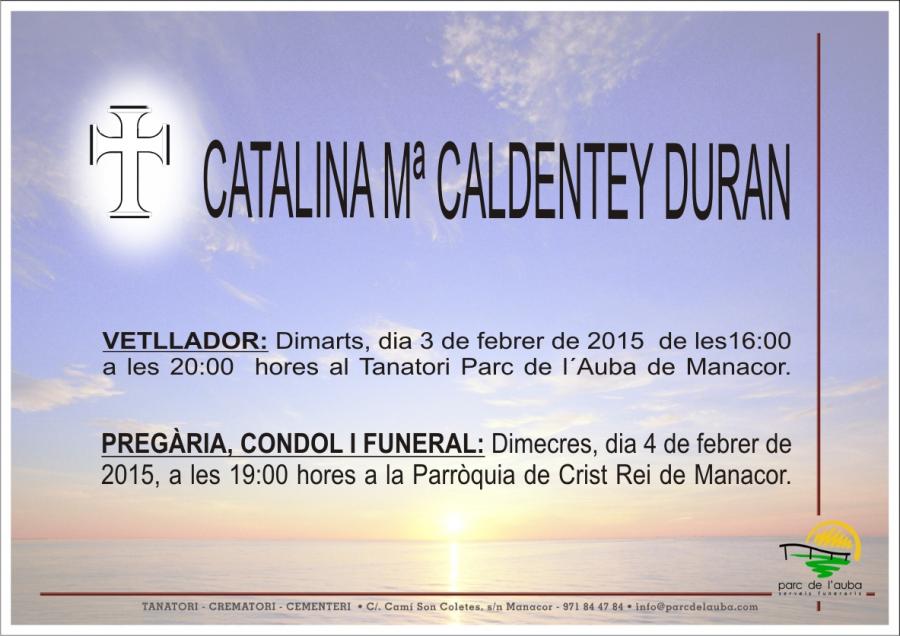 CATALINA MARIA CALDENTEY DURAN