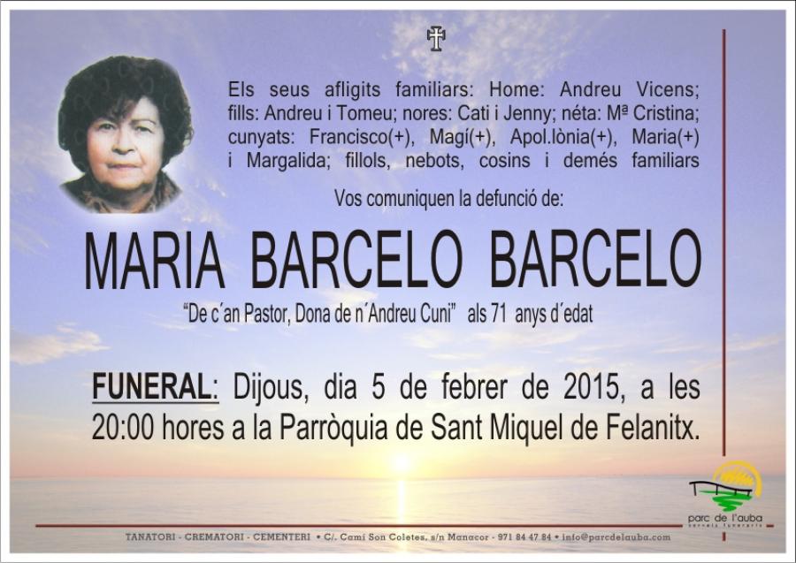 MARIA BARCELO BARCELO