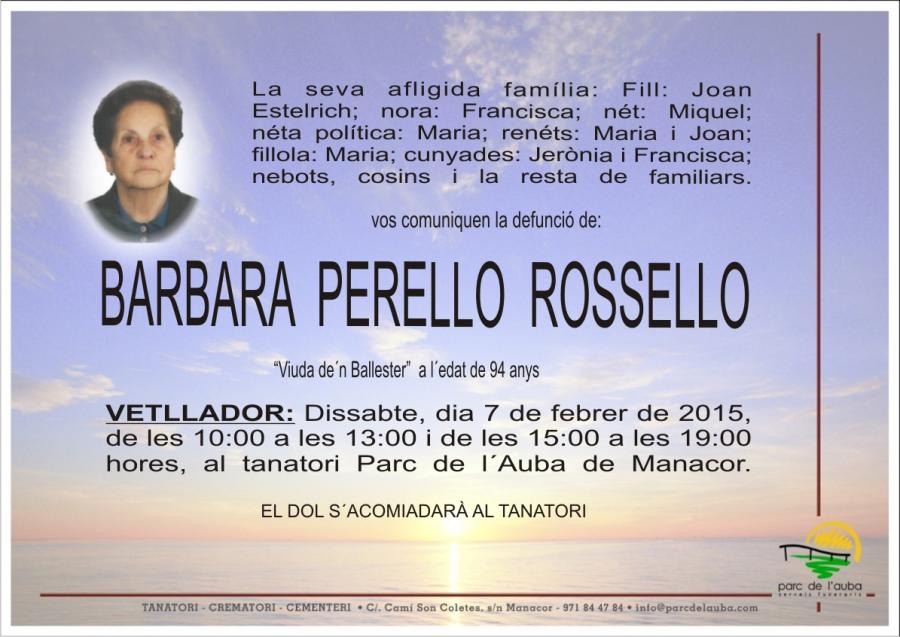 BARBARA PERELLO  ROSSELLO
