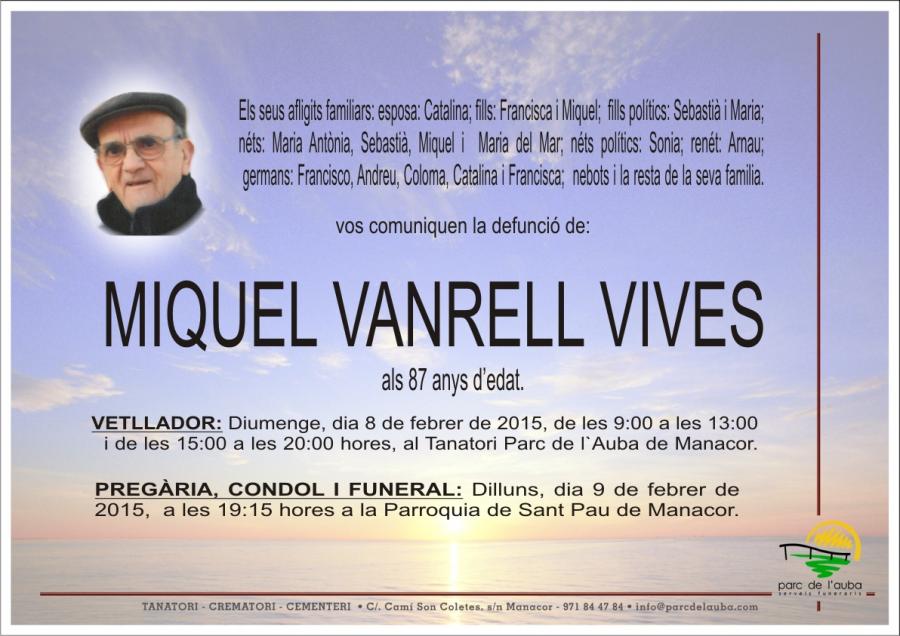 MIQUEL  VANRELL VIVES