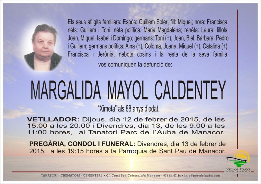 MARGALIDA MAYOL  CALDENTEY