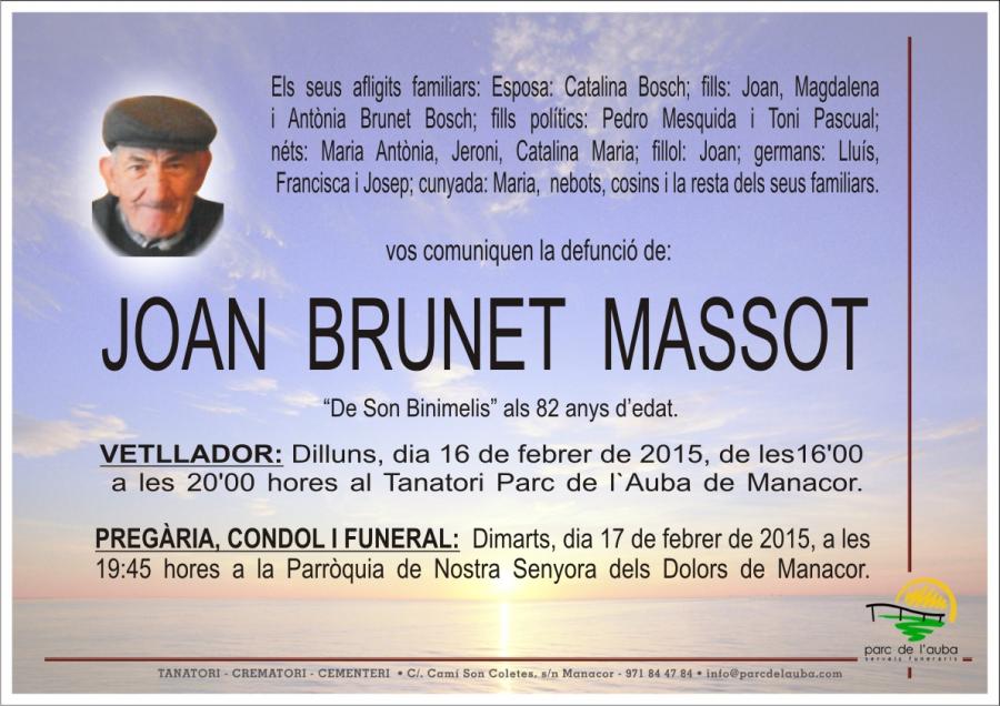 JOAN BRUNET MASSOT