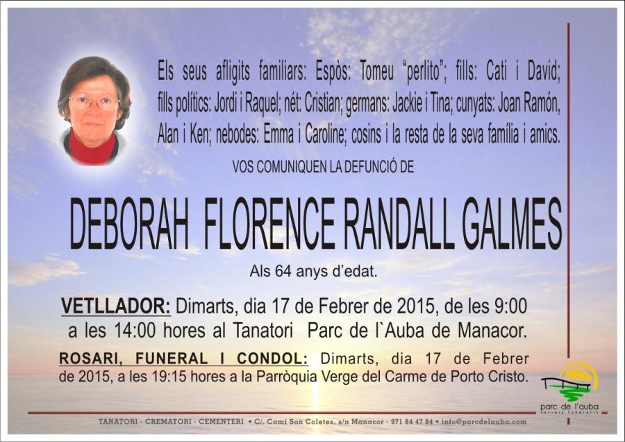 DEBORAH FLORENCE RANDALL GALMES