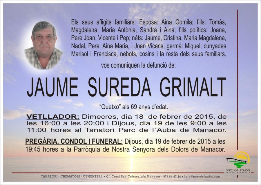 JAUME SUREDA  GRIMALT