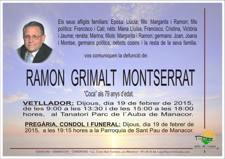 RAMON GRIMALT  MONTSERRAT