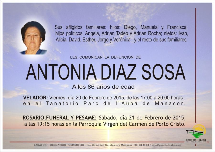 ANTONIA  DIAZ SOSA
