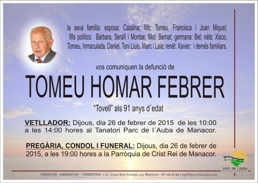 TOMEU  HOMAR FEBRER