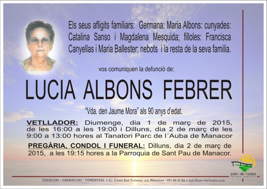 LUCIA ALBONS FEBRER