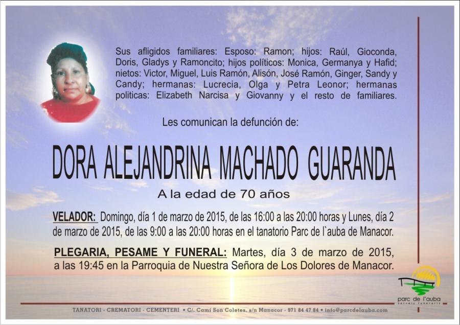 DORA ALEJANDRINA  MACHADO GUARANDA