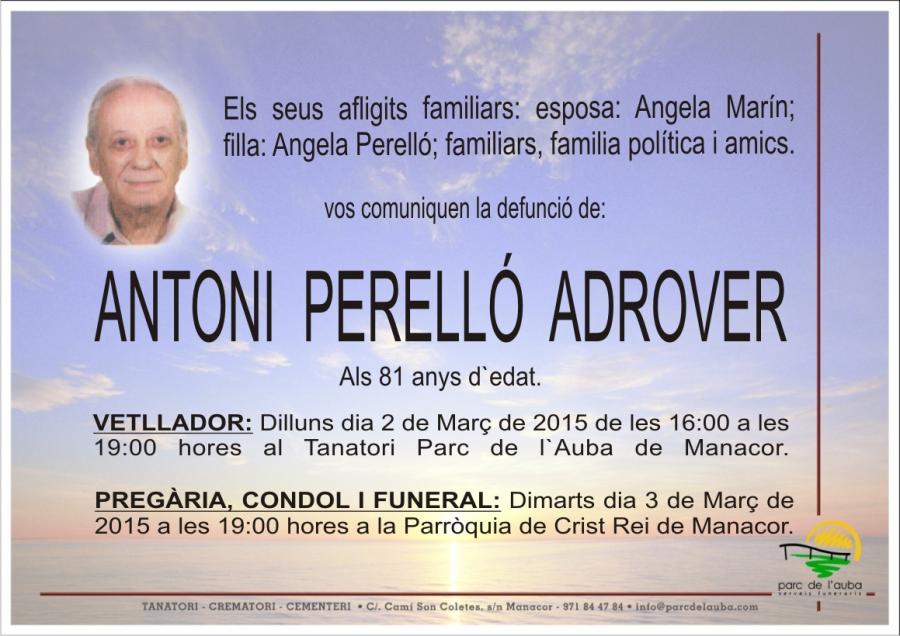 ANTONI PERELLÓ  ADROVER