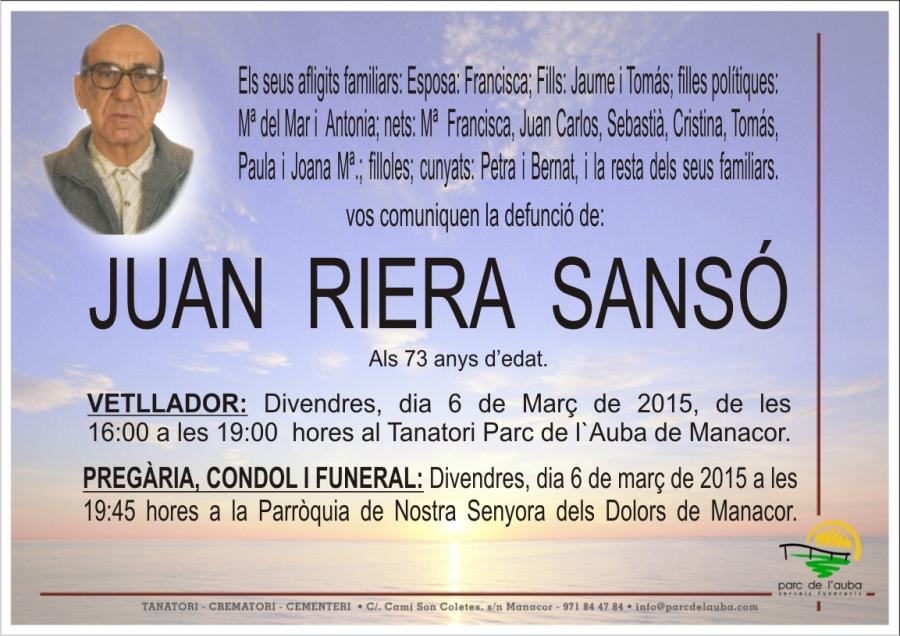 JUAN RIERA SANSO
