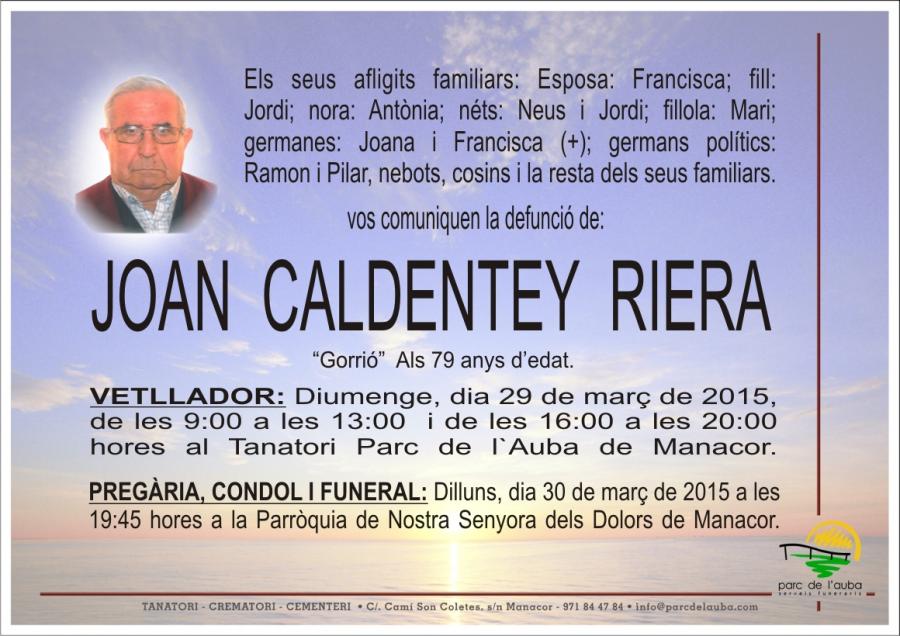 JOAN CALDENTEY RIERA