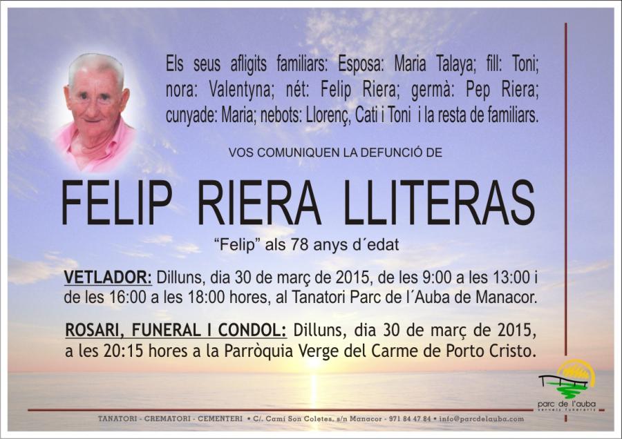 FELIP RIERA LLITERAS