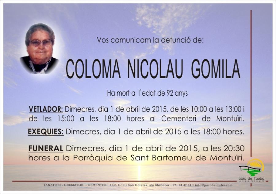 COLOMA NICOLAU GOMILA
