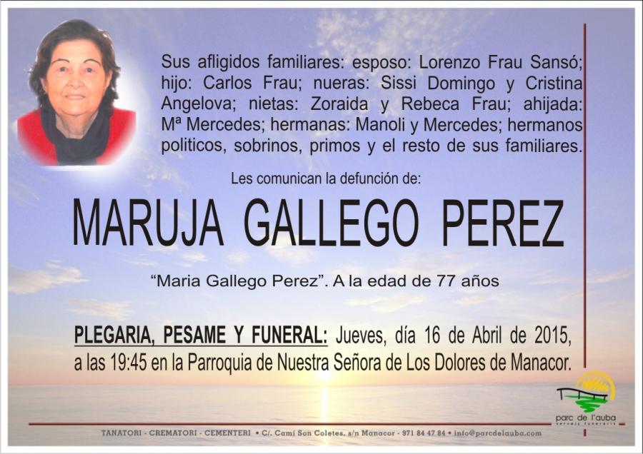 MARUJA GALLEGO PEREZ